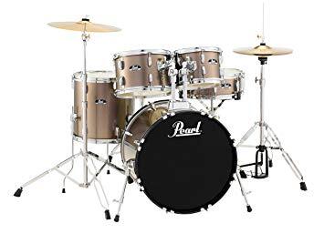 Pearl Roadshow 22Inch 5-Pcs Fusion Plus Drum Kit W/Hardware & Cymbals Bronze Metallic Rs525Sc/C-707