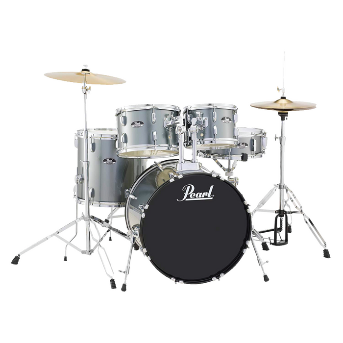 Pearl Roadshow 22Inch 5-Pcs Fusion Plus Drum Kit W/Hardware & Cymbals Charcoal Metallic Rs525Sc/C-706