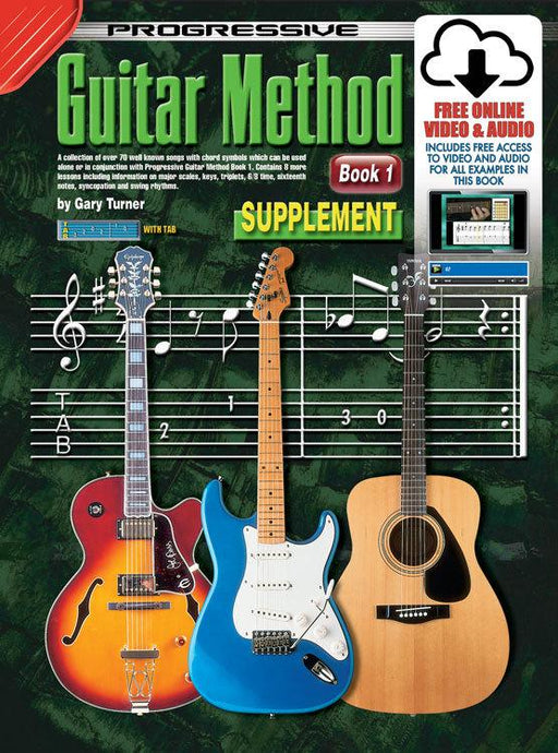 Progressive Guitar Method Book 1 Supplement Book/Online Video & Audio - Arties Music Online