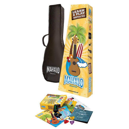 MR1RDK RED MAHALO K ESSENTIALS LEARN 2 PLAY UKULELE PACK - Arties Music Online