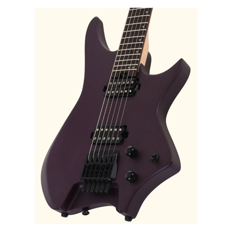 HILS HN3 Headless Electric Guitar - Metallic Deep Purple