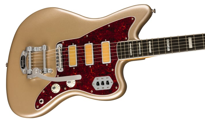 Gold Foil Jazzmaster Ebony Fingerboard Shoreline Gold