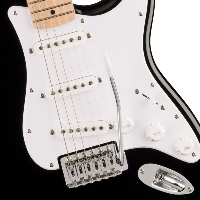 Squier Sonic Stratocaster Maple Fretboard, White Pickguard - Black