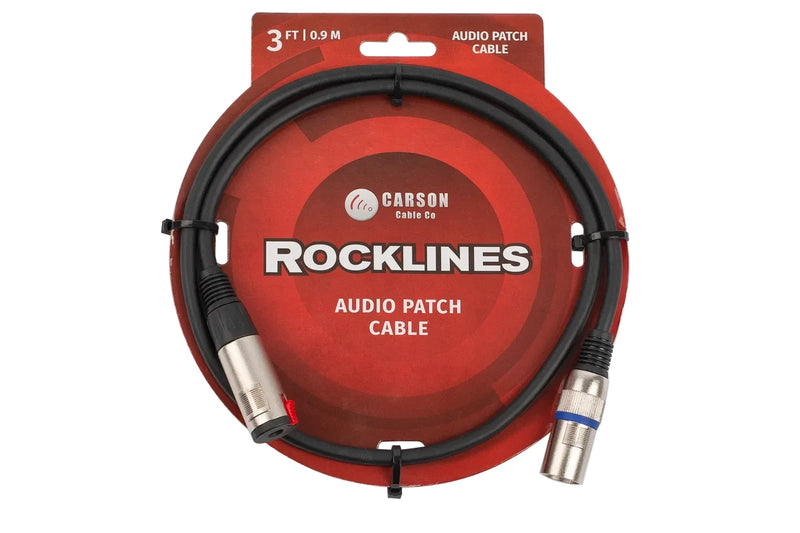 Carson 3ft Patch Cable - 6.3mm Mono Socket to XLR (Male)