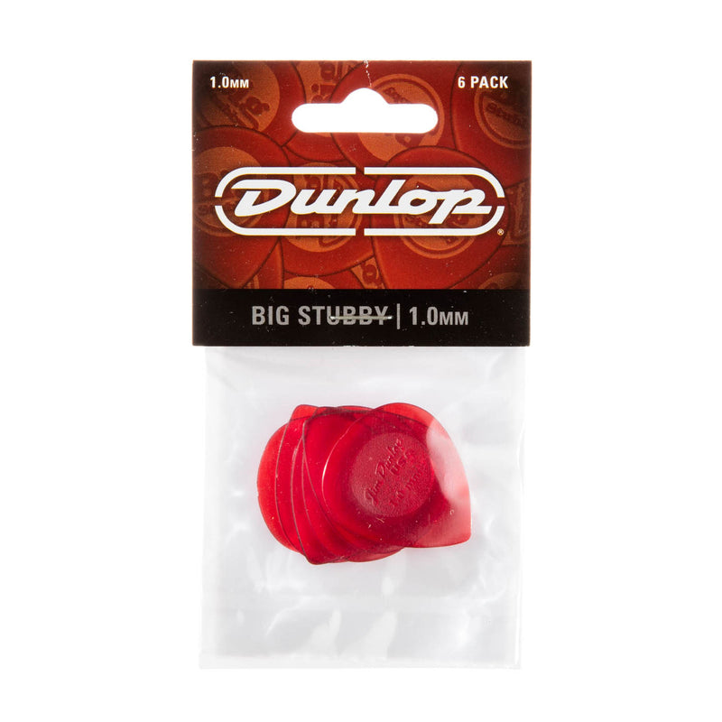 Dunlop 1.0mm Big Stubby Picks - 6 Pack