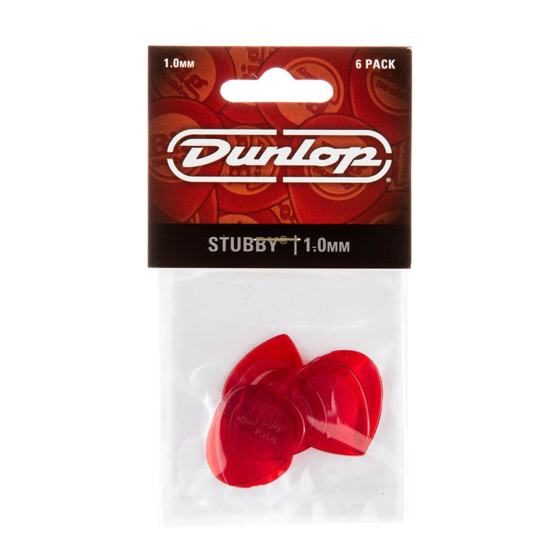Dunlop 1.0mm Stubby Picks - 6 Pack