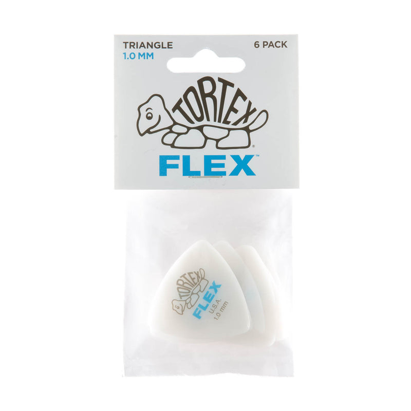 Dunlop 1.0mm Tortex Flex Tri Picks - 6 Pack