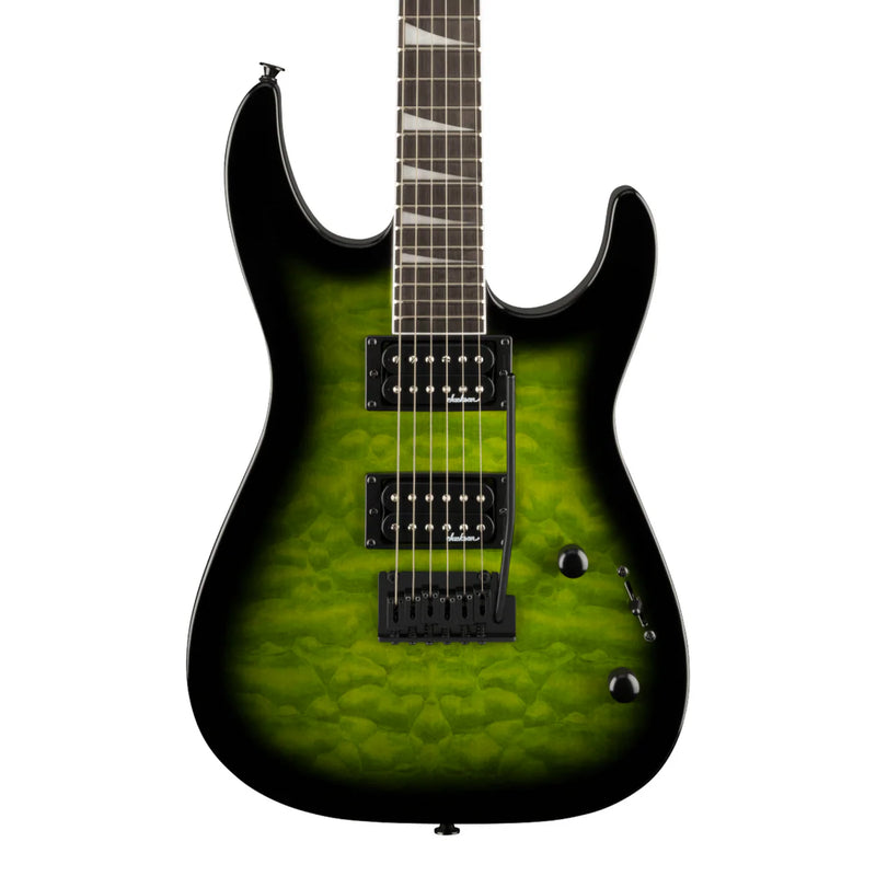 Jackson JS Series Dinky JS20 DKQ 2PT Amaranth Fingerboard Transparent Green Burst