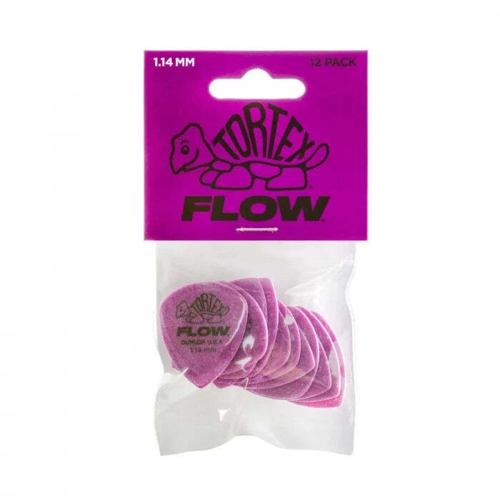 Dunlop 1.14mm Tortex Flow Picks - 12 Pack