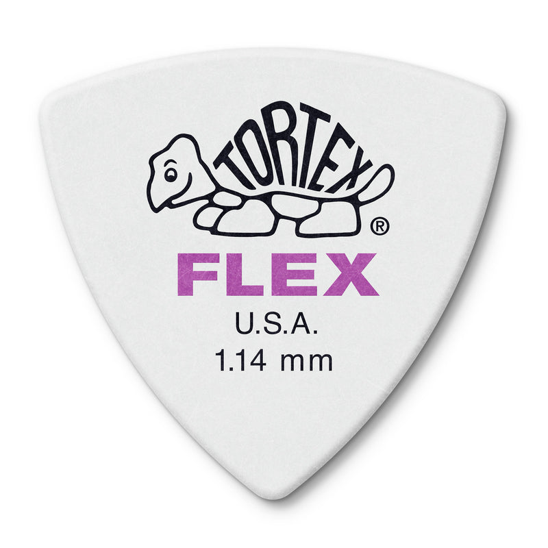Dunlop 1.14mm Tortex Flex Tri Picks - 6 Pack
