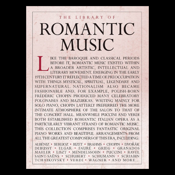 The Library of Romantic Music Library of Series - Piano