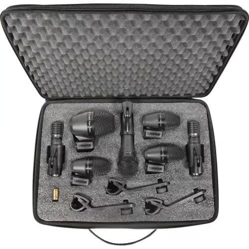 Shure PGA Drum Mic Kit 7 Piece - Mounts, Cables & Carry Case
