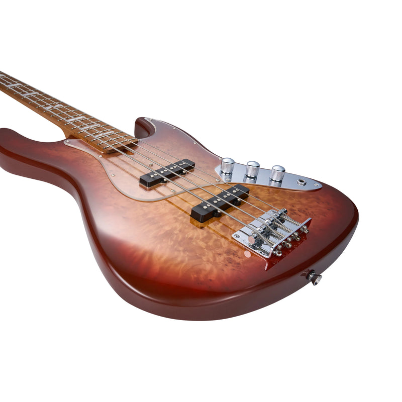 Mooer MBJ420 Bass Guitar – Red Burst w/ Gig Bag