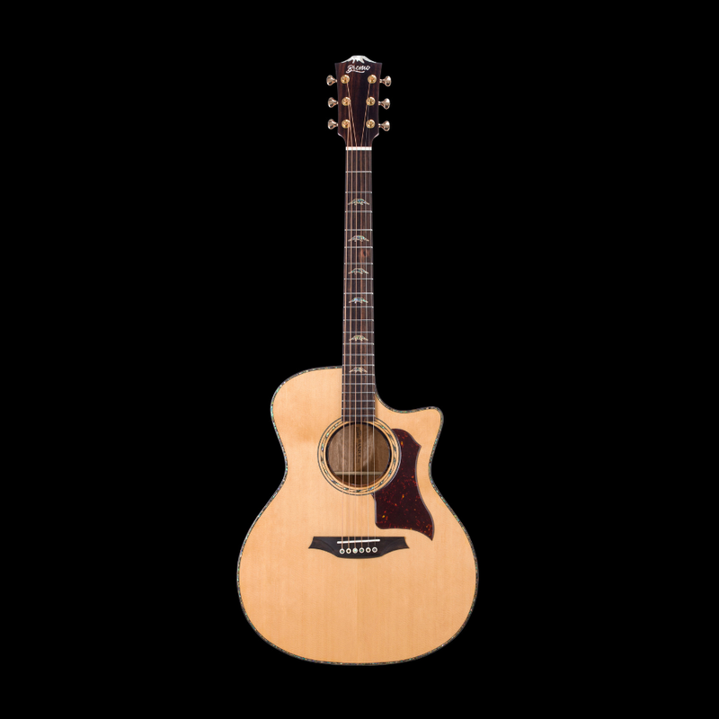Bromo BAN2CE Acoustic Electric Guitar – Solid Top Grand Auditorium w/ Bag