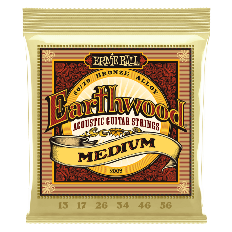 Ernie Ball Earthwood 80/20 Bronze Acoustic Guitar Strings - Medium 13-56