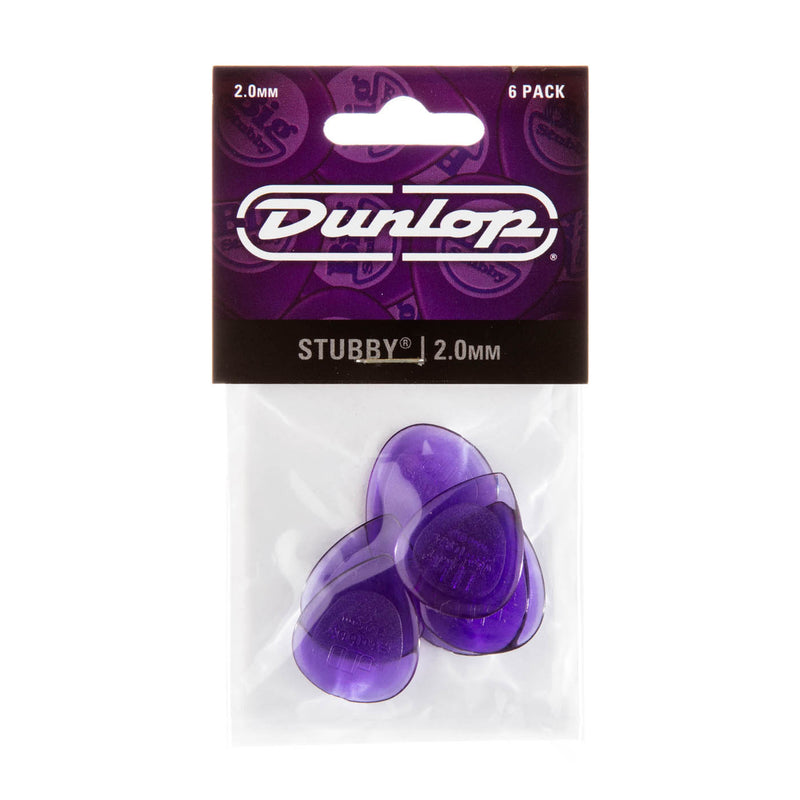Dunlop 2.0mm Stubby Picks - 6 Pack