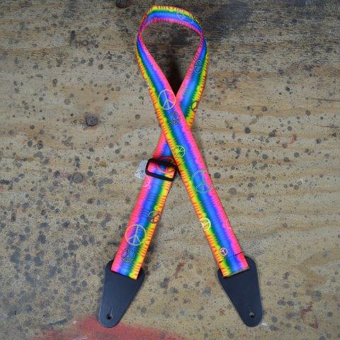 Peace Rainbow Direct Print Webbing Guitar Strap