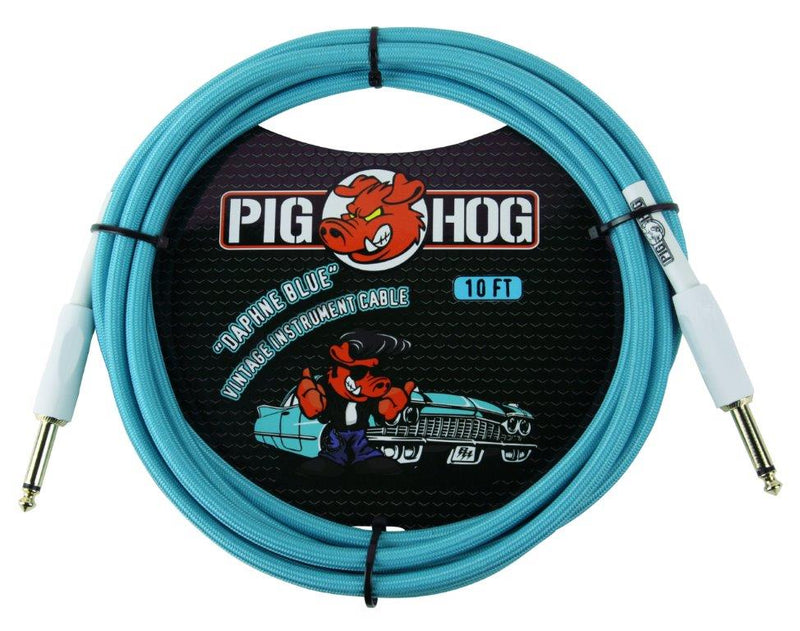 Pig Hog Daphne Blue Instrument Cable - 10ft / 3m