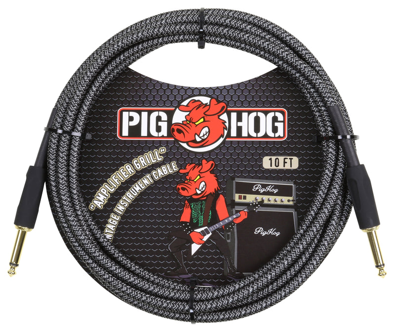 Pig Hog Amp Grill Woven Instrument Cable - 10ft / 3m