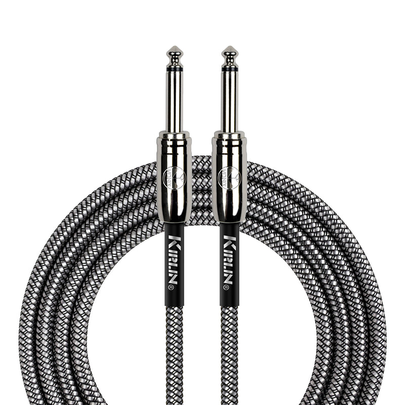 Kirlin 10ft / 3m Woven Black Instrument Cable