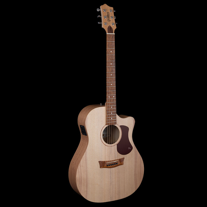 Pratley Entertainer Series OM Solid Bunya Top, Solid Qld Maple Back & Sides w/ Cutaway w/ Pickup w/ Case