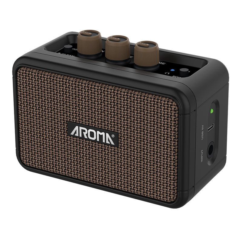 Aroma AG04BK 5W Portable Rechargeable Guitar Amplifier with Bluetotooth
