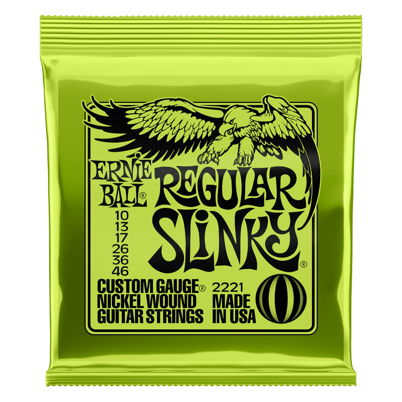 Ernie Ball Regular Slinky Nickel Wound Electric Guitar Strings - 10-46