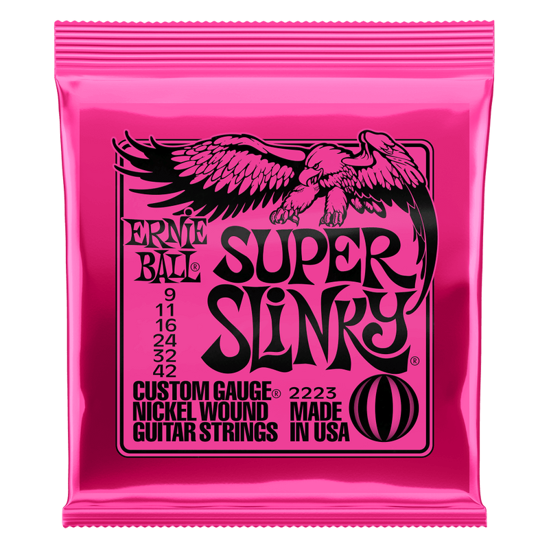 Ernie Ball Super Slinky Nickel Wound Electric Guitar Strings - 9-42