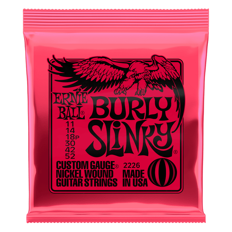 Ernie Ball Burly Slinky Nickel Wound Electric Guitar Strings - 11-52