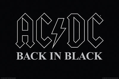 ACDC Back in Black Album Cover Poster - Poster