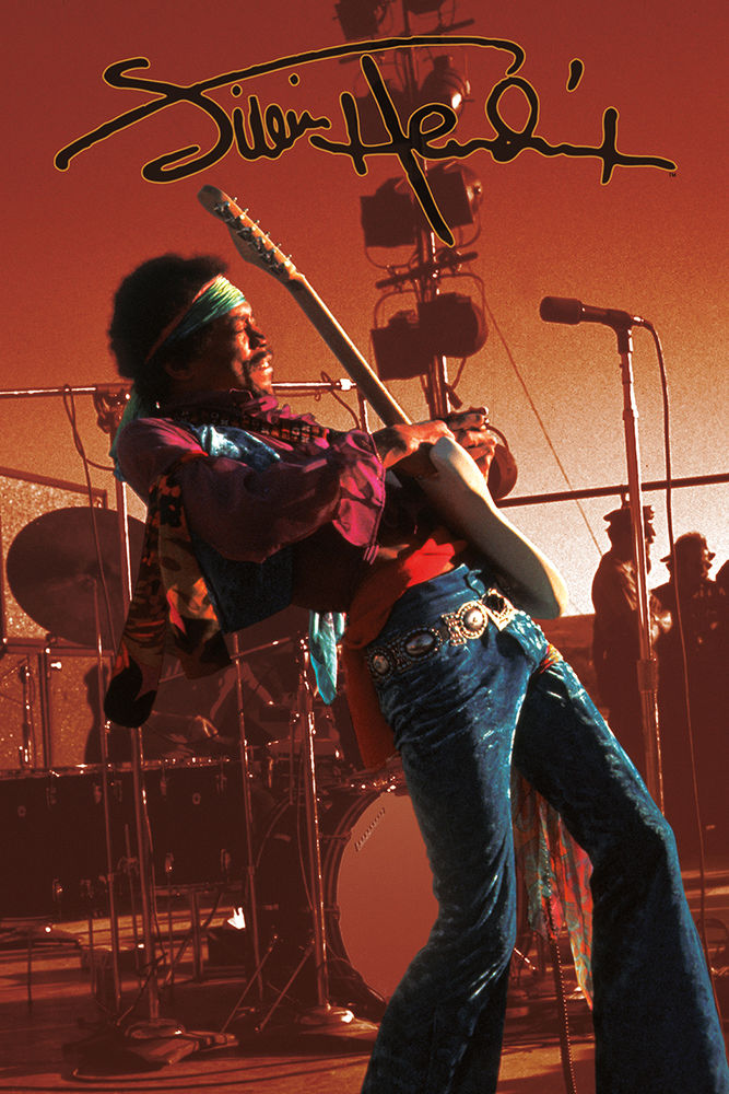 Jimi Hendrix On Stage - Poster