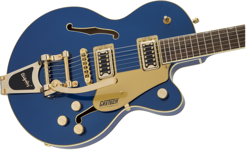 G5655TG Electromatic Center Block Jr. Single-Cut with Bigsby and Gold Hardware - Azure Metallic