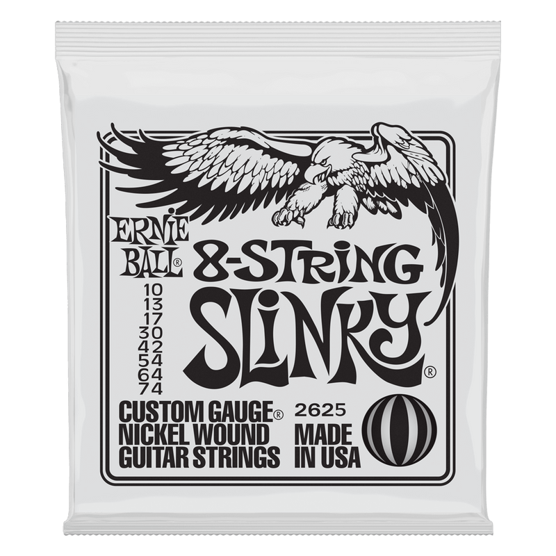 Ernie Ball 8-String Slinky Nickel Wound Electric Guitar Strings - 10-74