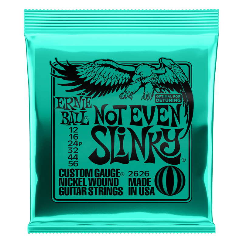 Ernie Ball Not Even Slinky Nickel Wound Electric Guitar Strings - 12-56