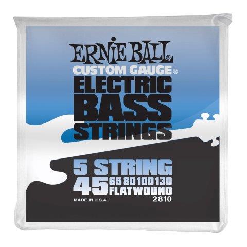 Ernie Ball Group III Flatwound 5-String Bass Guitar Strings – 45/130 Gauge