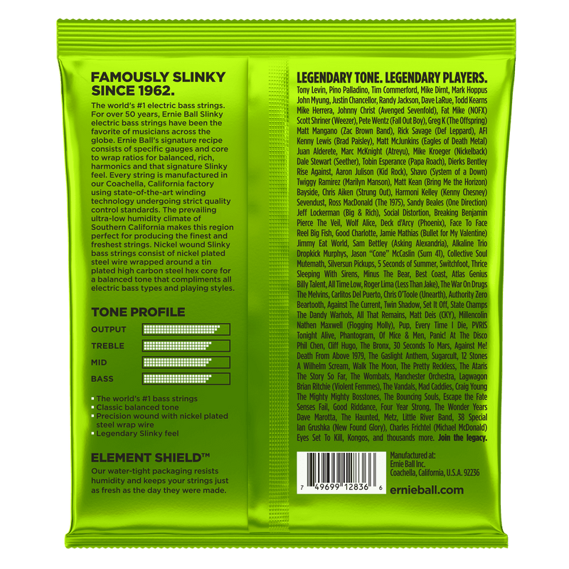 Ernie Ball Regular Slinky 5-String Nickel Wound Electric Bass Strings - 45-130