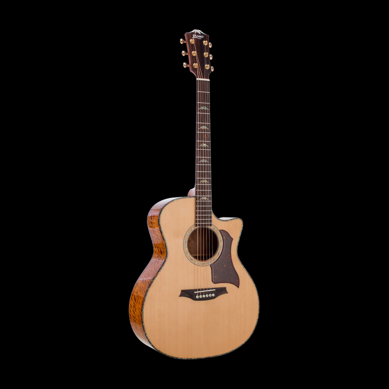 Bromo BAN2CE Acoustic Electric Guitar – Solid Top Grand Auditorium w/ Bag