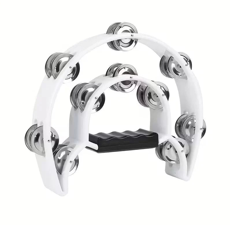 Mano Percussion Half Moon Tambourine White