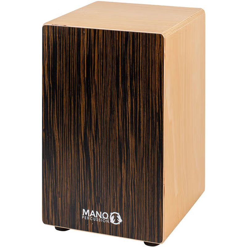 Mano Percussion Ebony Veneer Cajon with Gig Bag