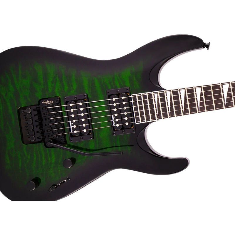 Jackson JS Series Dinky Arch Top JS32Q DKA Electric Guitar – Transparent Green Burst