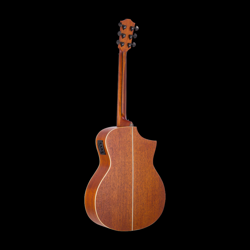 Mt. Bromo Left-Handed Acoustic Electric Guitar – Solid Spruce Top / Mahogany Back & Sides