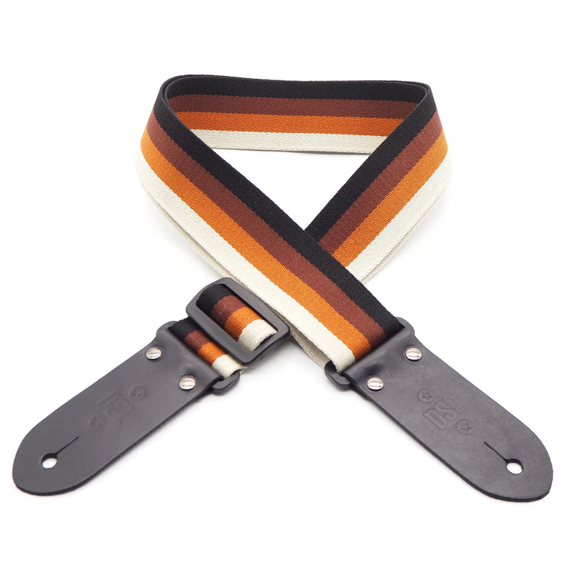 DSL 2-Inch Stripe Poly/Cotton Guitar Strap (Various Colours)