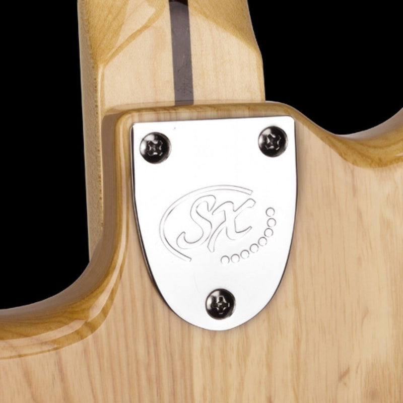 SX Ash Series Left-Handed Strat Style Electric Guitar – Natural Ash
