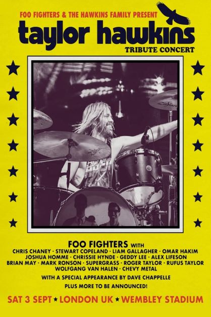 Foo Fighters Taylor Hawkins Tribute Concert - Poster