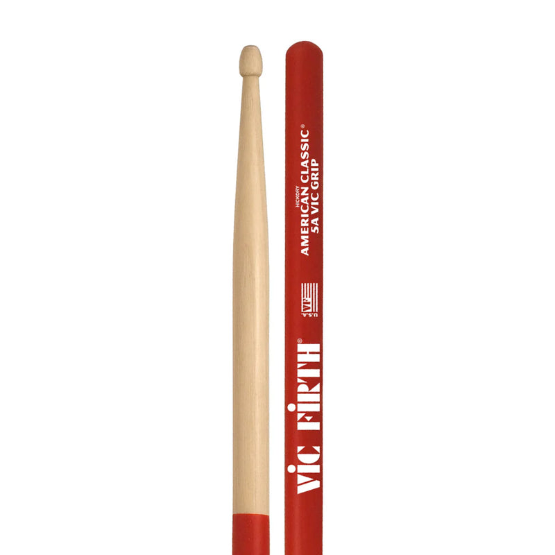 Vic Firth American Classic 5A Wood Tip Drumsticks with Vic Grip