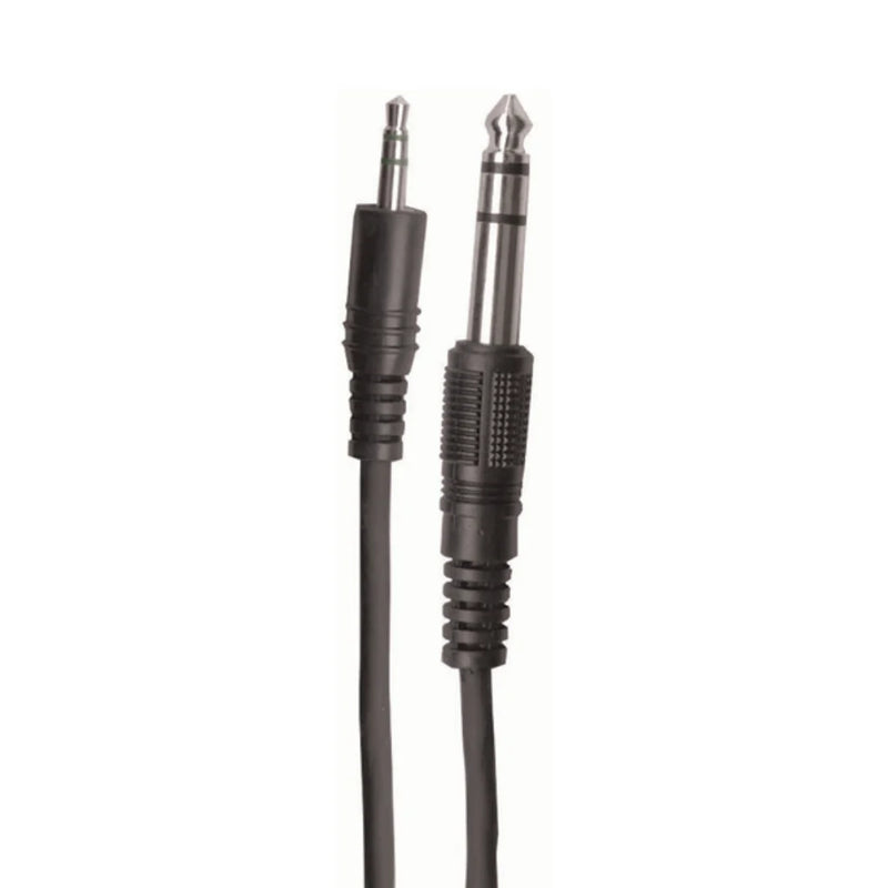 Rock Leads 6.5ft Cable - 3.5mm Stereo Jack to 6.3mm Stereo Jack