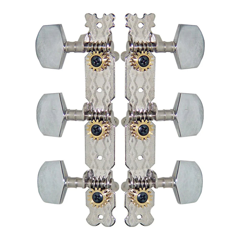 Dr Parts Acoustic Guitar Machine Heads (3-A-Side, 35mm, Chrome)