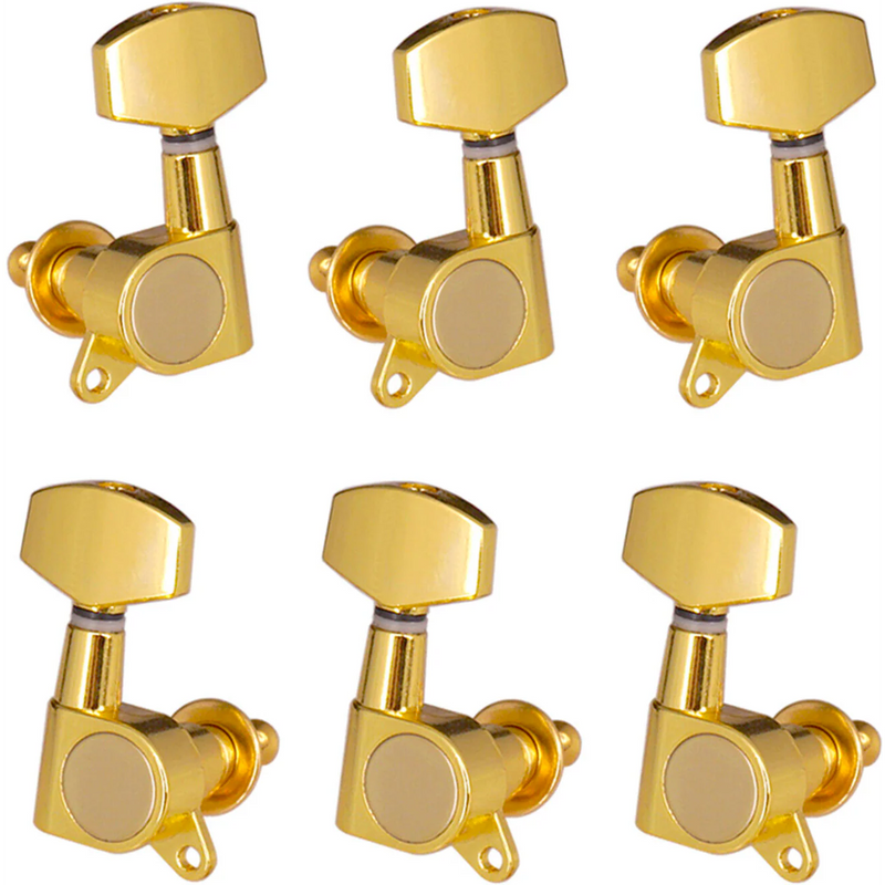 Dr Parts Acoustic Guitar Machine Heads (3-A-Side, Singles, Gold)