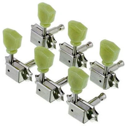 Dr Parts Acoustic Guitar Machine Heads (3-A-Side, Vintage Kluson Style)