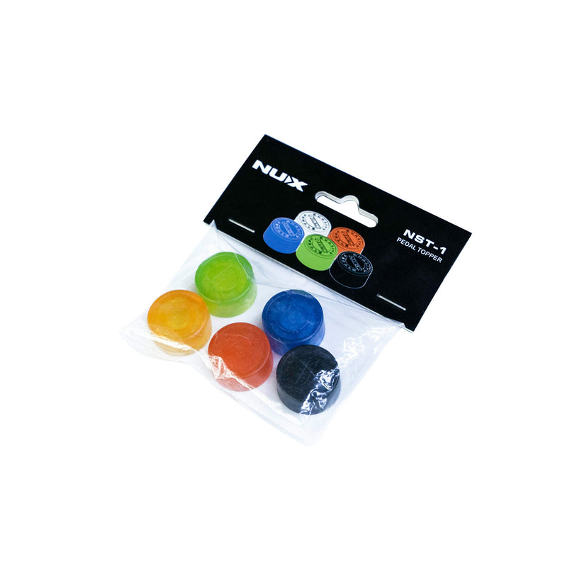 NU-X Pedal Topper Footswitch Caps (Assorted Colours – Pack of 5)